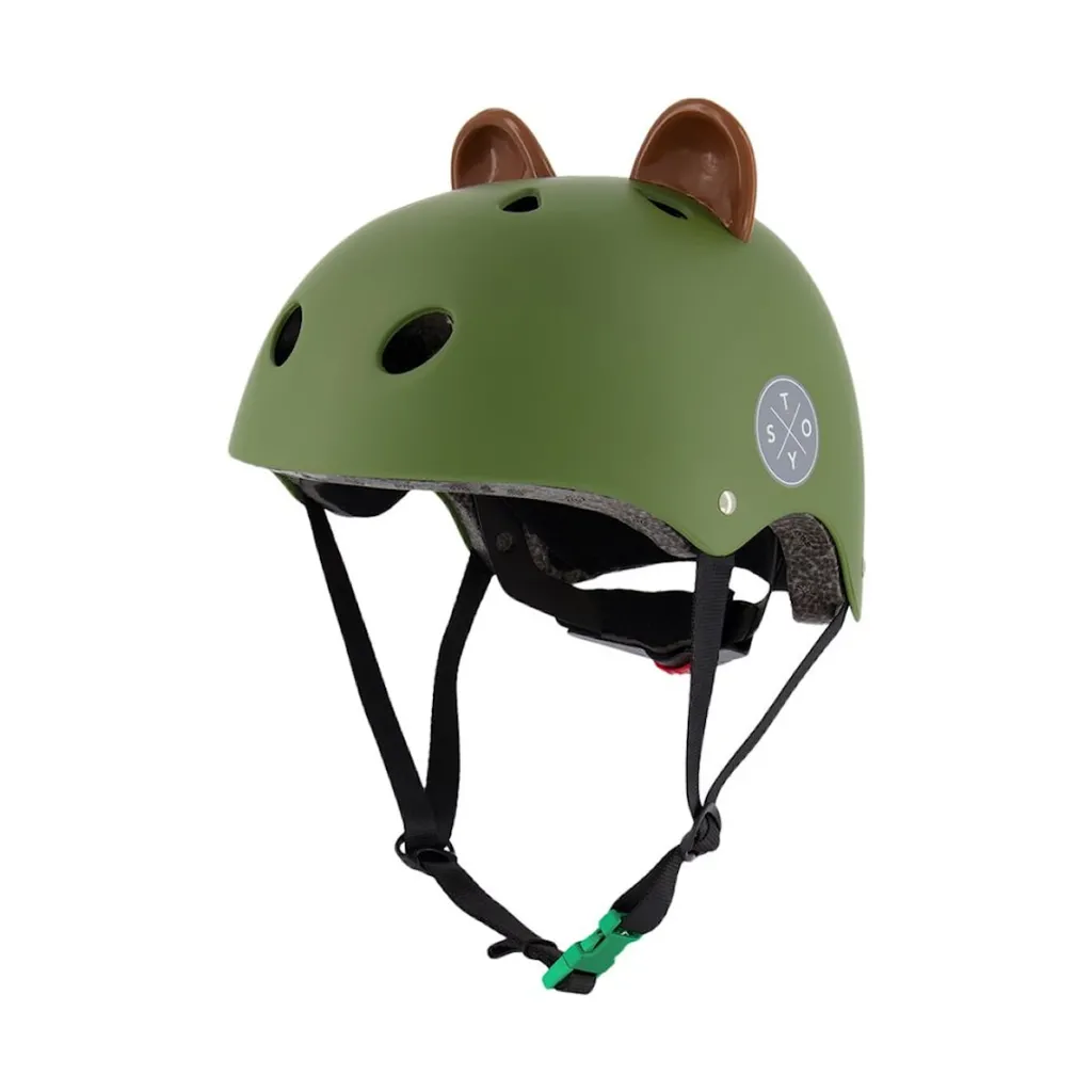 Hot Hjälm Med Öron Army Green Barn Hjälmar