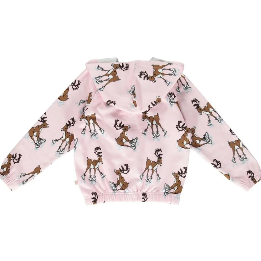 New Hoodie with reindeer Icy Pink Barn Tröjor & Toppar