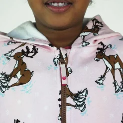 New Hoodie with reindeer Icy Pink Barn Tröjor & Toppar