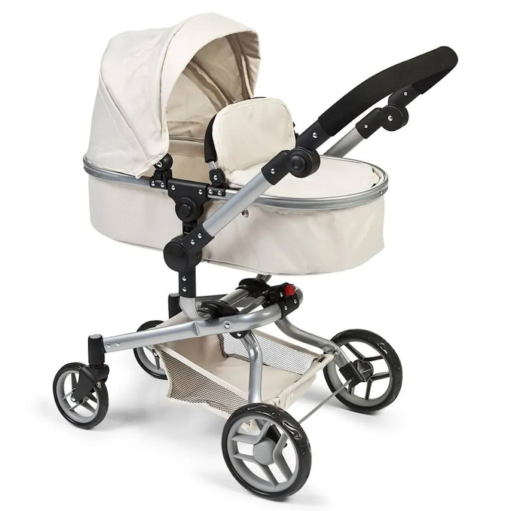 Discount 2-in-1 Dockvagn Beige Dockor & Dockhus
