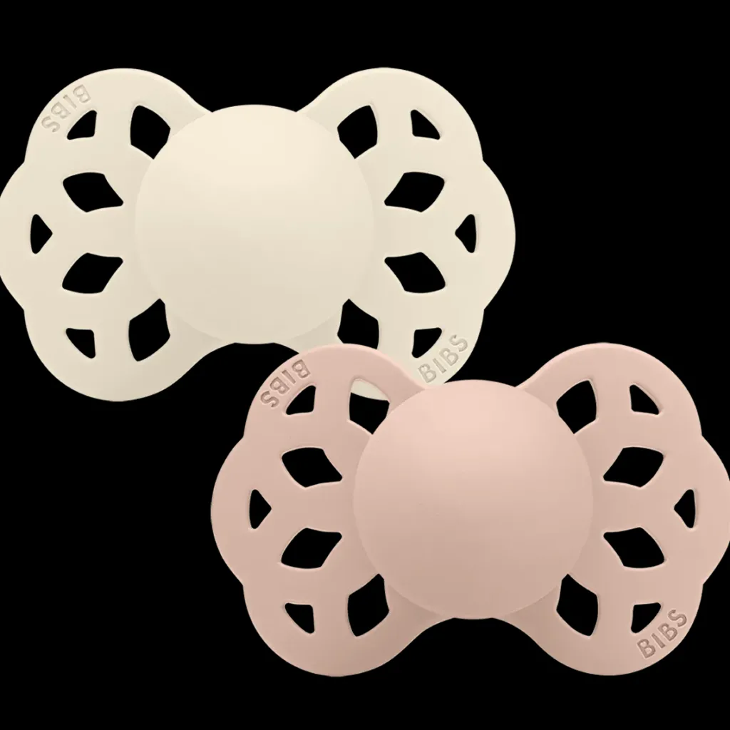 Outlet Infinity 2-pack Anatomiska Silikonnappar Ivory Blush Nappar & Napphållare