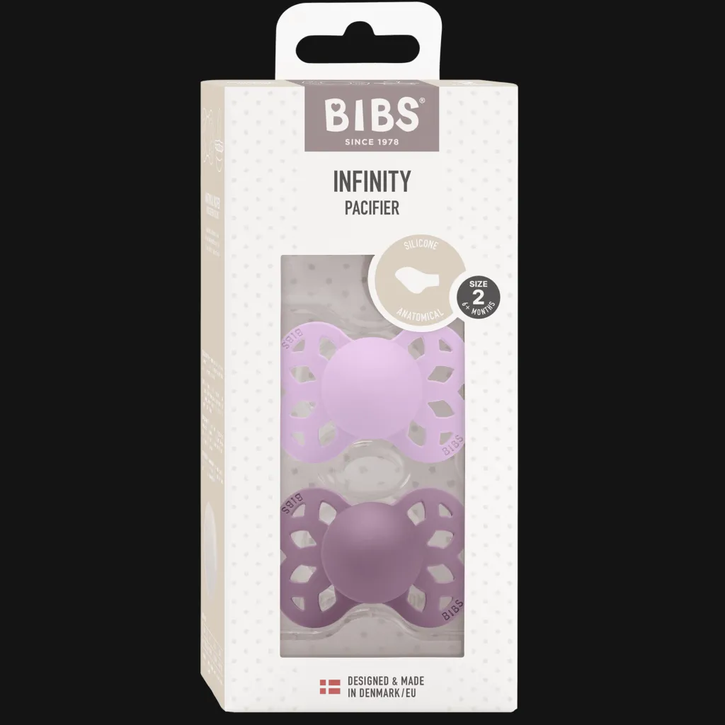 Clearance Infinity 2-pack Anatomiska Silikonnappar Violet Sky Mauve Nappar & Napphållare