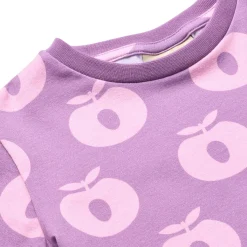 Clearance Jubilee Nattlinne Set Med Äpplen Lila Purple Iris Barn Sovkläder