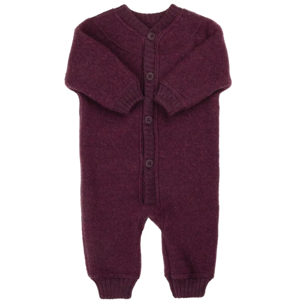 Outlet Jumpsuit I Mjuk Ull 2 In1 Plum Barn Bodys & Bodysuits
