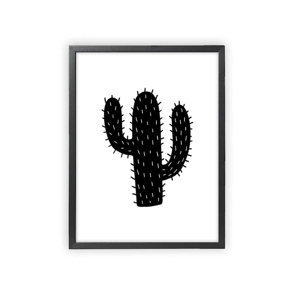 Online Kaktus Poster Svart Barn Barnrumsaccessoarer