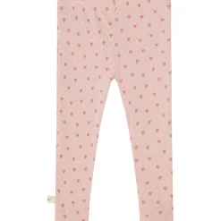 New Kalle GOTS Hjärtmönstrade Leggings Aprikosfärgad Barn Byxor & Shorts