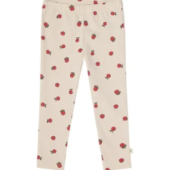 New Kalle GOTS Mönstrade Leggings Med Äpplen Gräddvit Barn Byxor & Shorts
