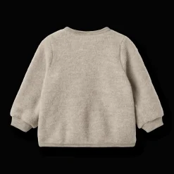 Discount Kari Ullfleecekofta Khaki Melange Barn Tröjor & Toppar