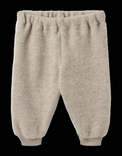 Online Kinnie Ullfleecebyxor Khaki Melange Barn Fleecekläder