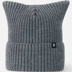 Kuulee Stickad Mössa Grå Melange Barn Accessoarer