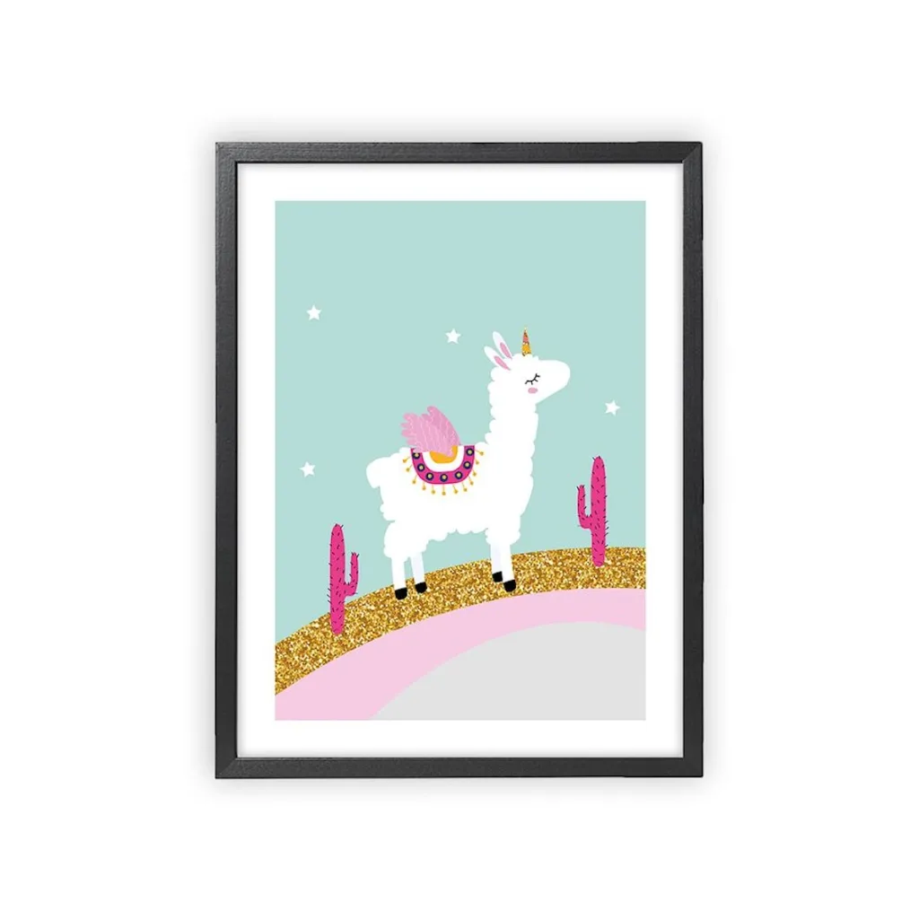 Hot Lama Poster Barn Barnrumsaccessoarer