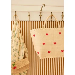 Hot Large Raffia Väska Darling Hearts Barn Accessoarer