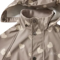 Hot Leeds Ofodrad Regnoverall Taupe Hearts Overaller