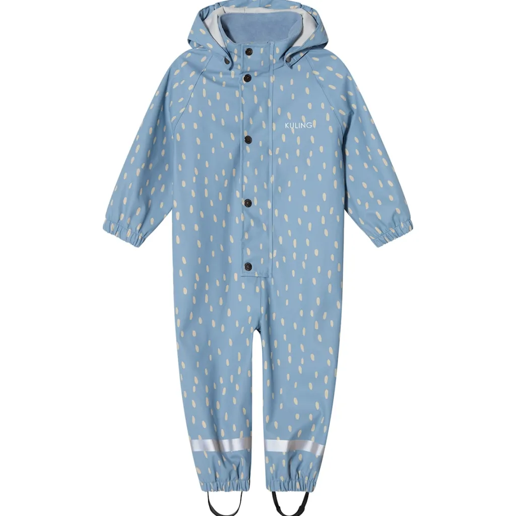 New Leeds Ofodrad Regnoverall Dove Blue Dots Overaller