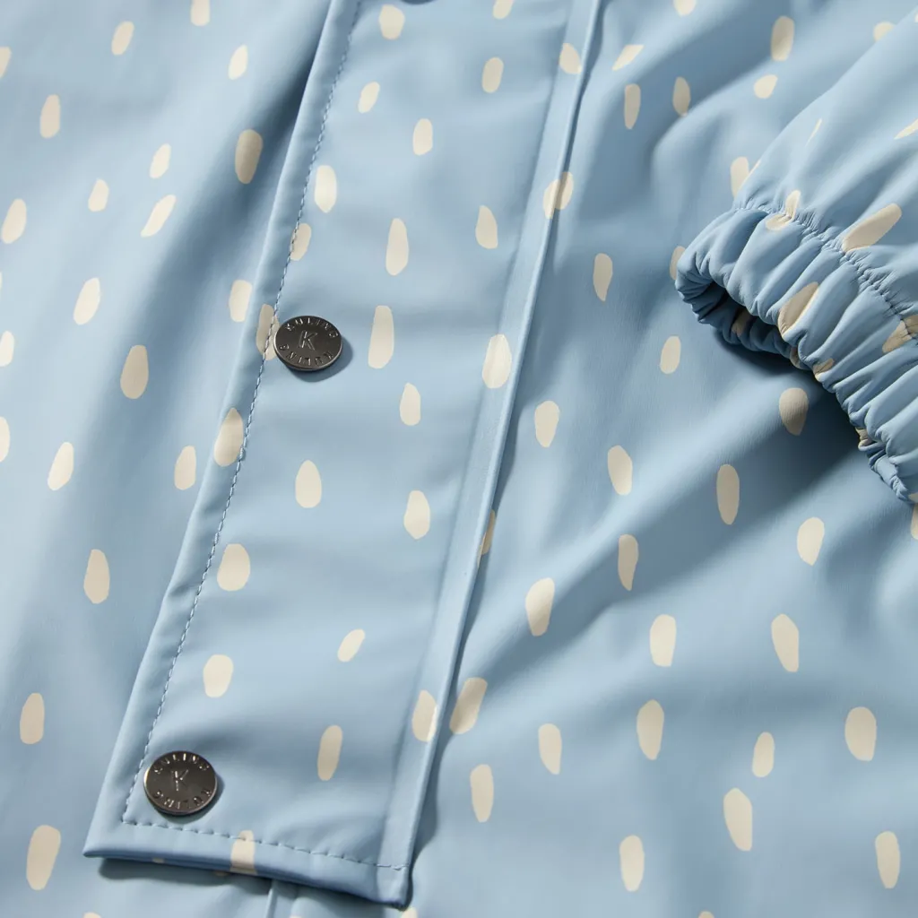 New Leeds Ofodrad Regnoverall Dove Blue Dots Overaller