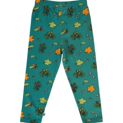 Online Leggings with Fall leaves Petroleum Green Barn Byxor & Shorts