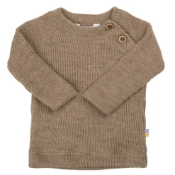 Långärmad Blus I Ull Beige Melange Barn Tröjor & Toppar
