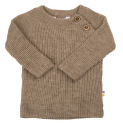Långärmad Blus I Ull Beige Melange Barn Tröjor & Toppar