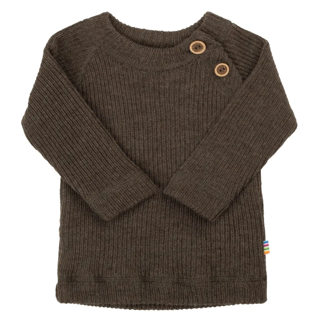 Outlet Långärmad Blus I Ull Brown Melange Barn Tröjor & Toppar