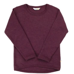 New Långärmad Skjorta I Ull Plum Barn Tröjor & Toppar