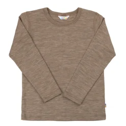 Online Långärmad Topp I Ull Beige Melange Barn Tröjor & Toppar