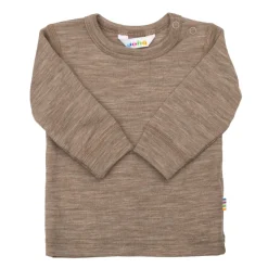New Långärmad Topp I Ull Beige Melange Barn Tröjor & Toppar