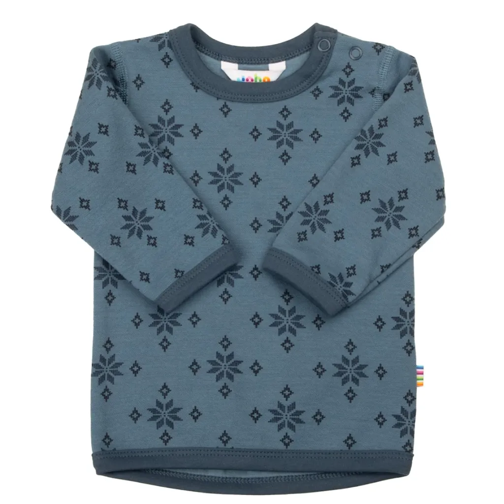 Online Långärmad Topp I Ull Blue Barn Tröjor & Toppar