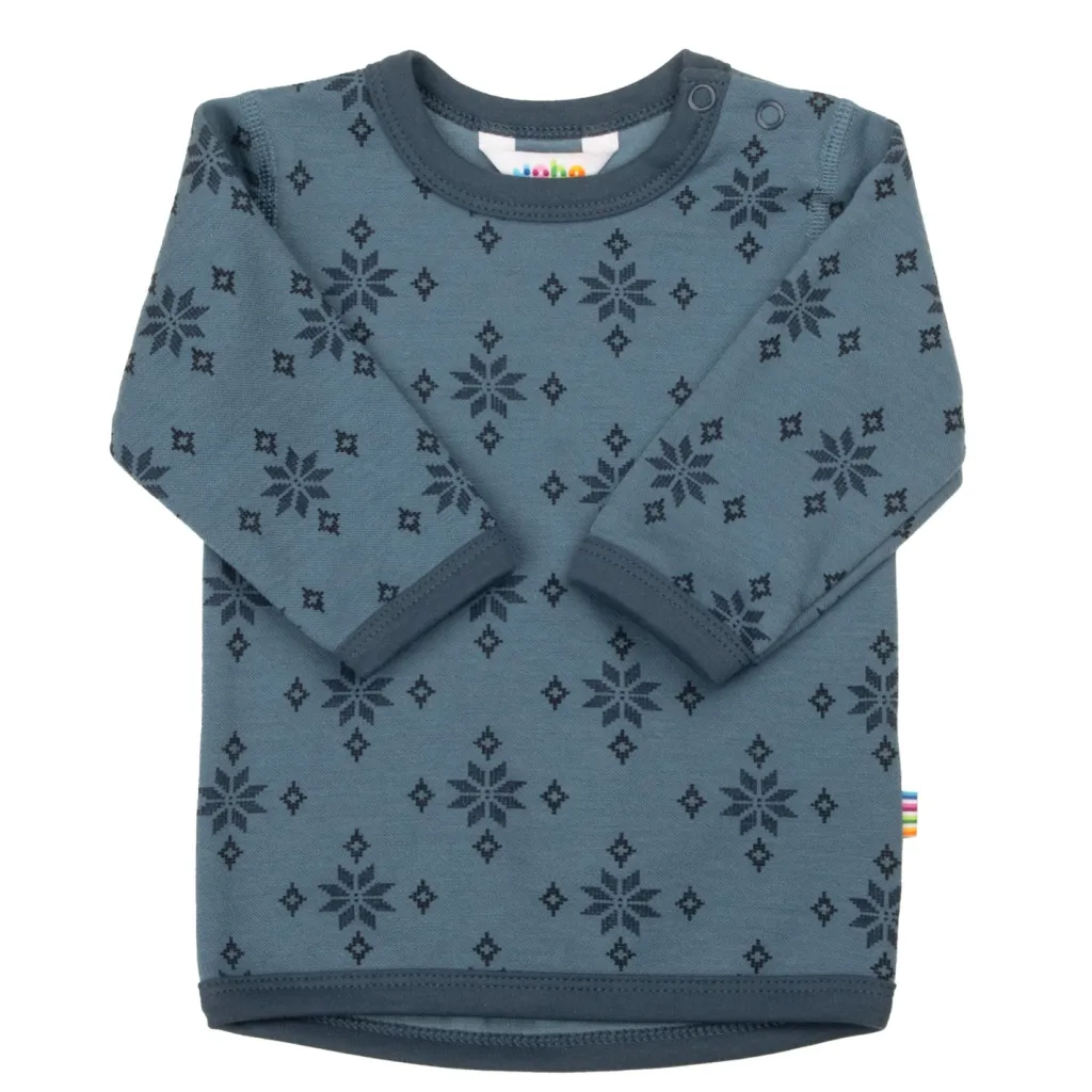 Online Långärmad Topp I Ull Blue Barn Tröjor & Toppar