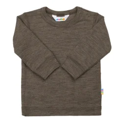 Discount Långärmad Topp I Ull Brown Melange Barn Tröjor & Toppar
