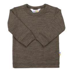 Discount Långärmad Topp I Ull Brown Melange Barn Tröjor & Toppar