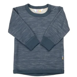 Clearance Långärmad Topp I Ull Dark Denim Barn Tröjor & Toppar