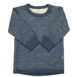 Clearance Långärmad Topp I Ull Dark Denim Barn Tröjor & Toppar