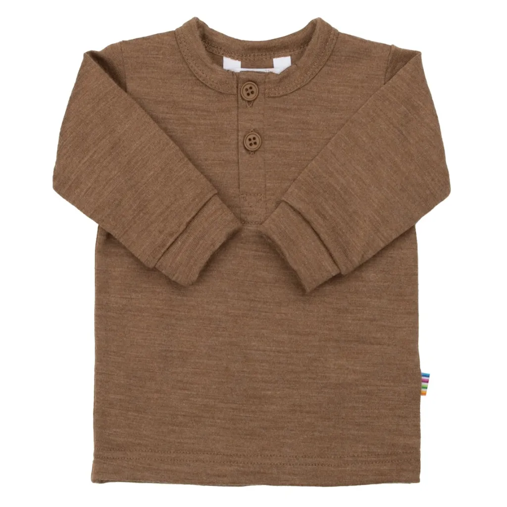 Hot Långärmad Topp I Ull Warm Brown Barn Tröjor & Toppar