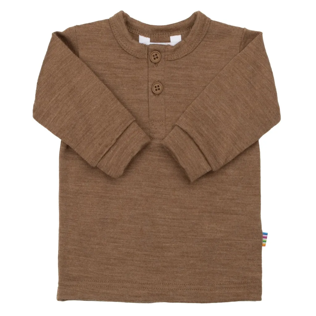 Hot Långärmad Topp I Ull Warm Brown Barn Tröjor & Toppar