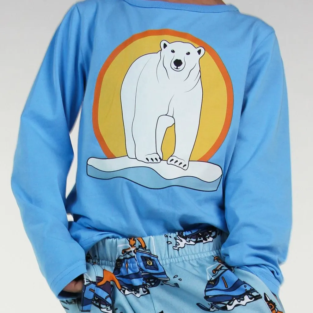Hot Långärmad t-shirt Alaskan Blue Polar Bear Barn Tröjor & Toppar