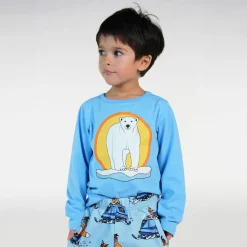 Hot Långärmad t-shirt Alaskan Blue Polar Bear Barn Tröjor & Toppar