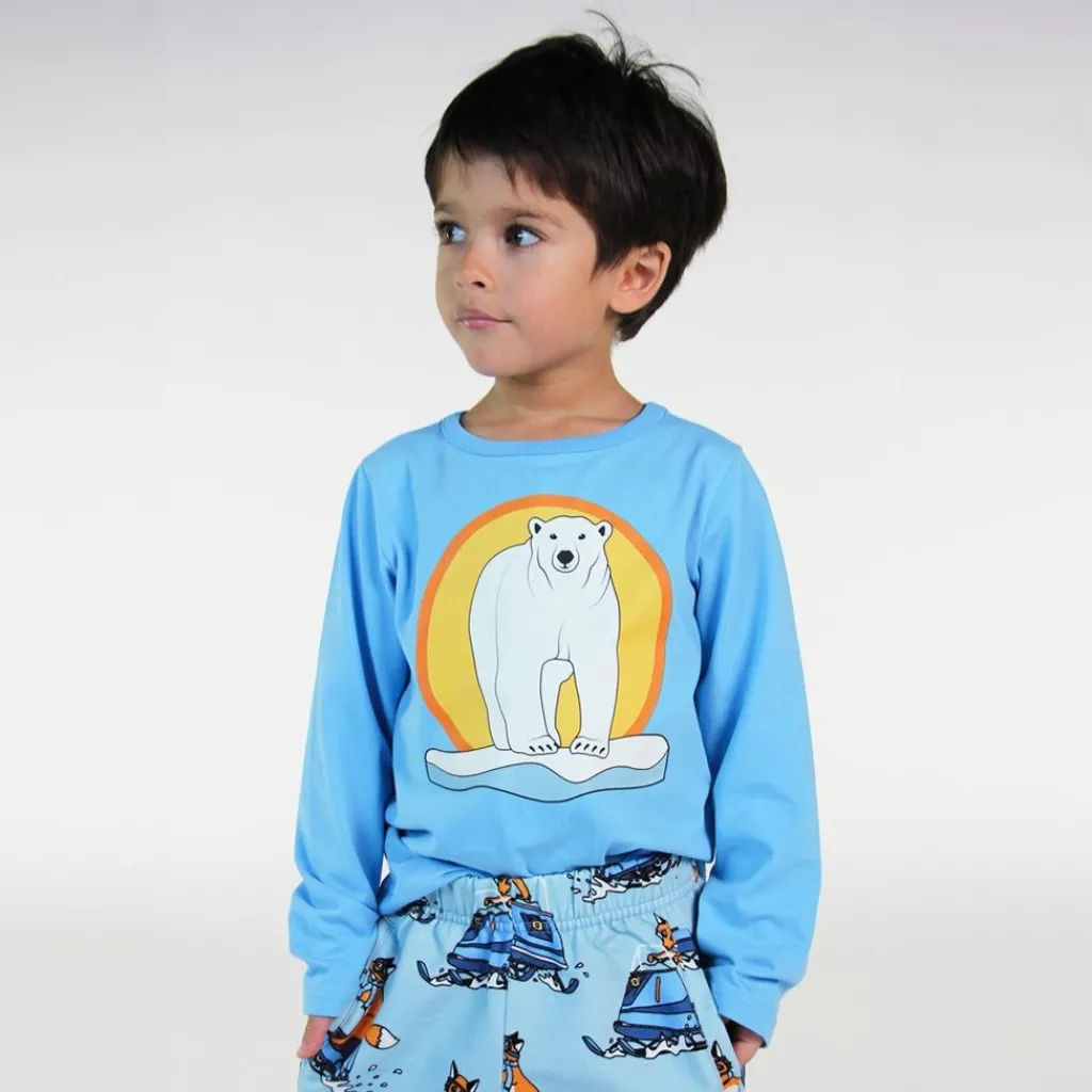 Hot Långärmad t-shirt Alaskan Blue Polar Bear Barn Tröjor & Toppar