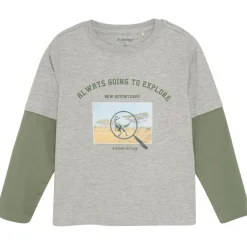 Sale Långärmad T-shirt Grey Melange Barn Tröjor & Toppar