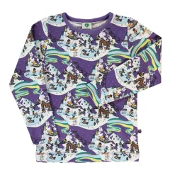 Hot Långärmad T-shirt i Loganberry med vinterlandskap Barn Tröjor & Toppar