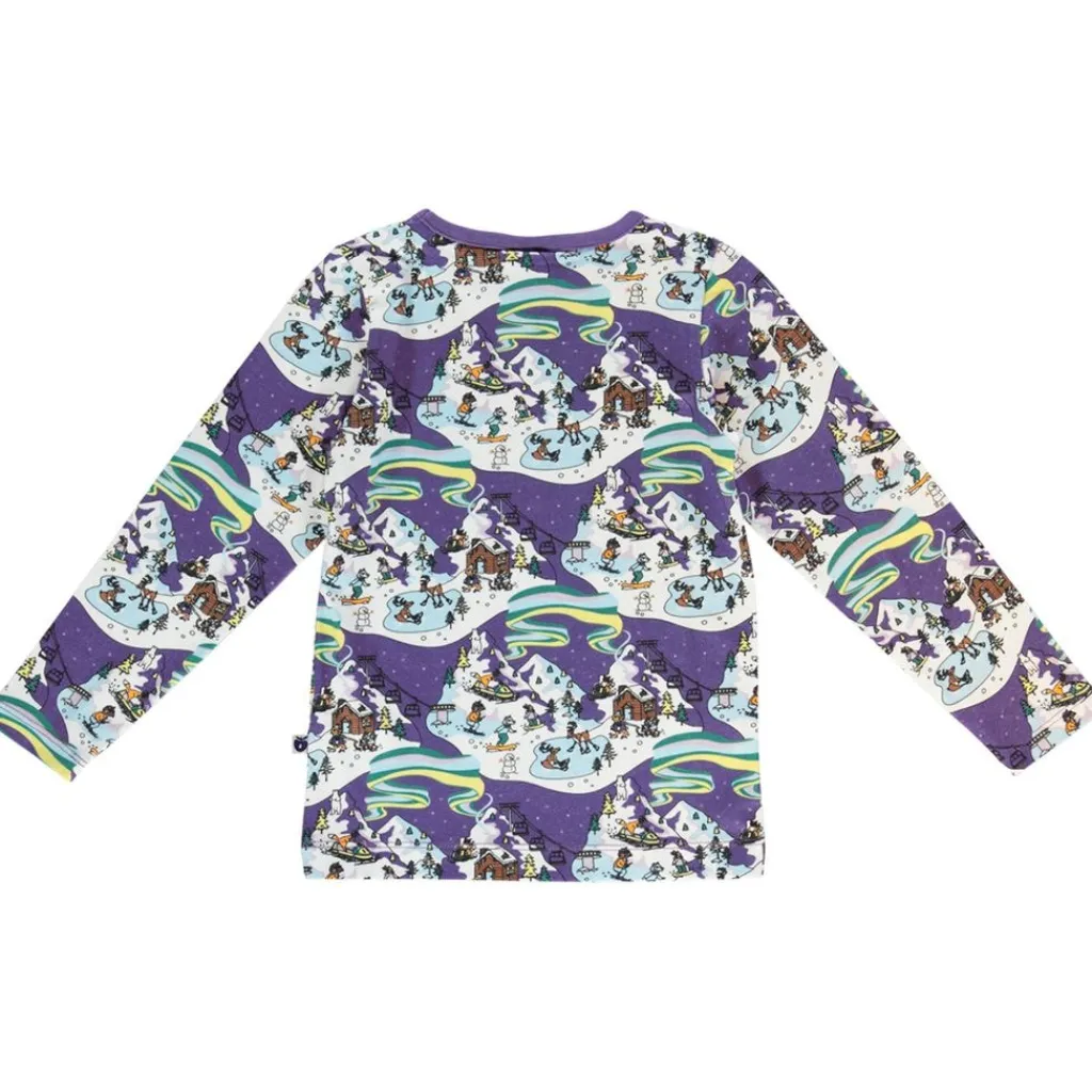 Hot Långärmad T-shirt i Loganberry med vinterlandskap Barn Tröjor & Toppar