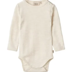 Hot Långärmad Ullbody Lucca Eggshell Melange Barn Bodys & Bodysuits