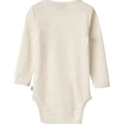 Hot Långärmad Ullbody Lucca Eggshell Melange Barn Bodys & Bodysuits