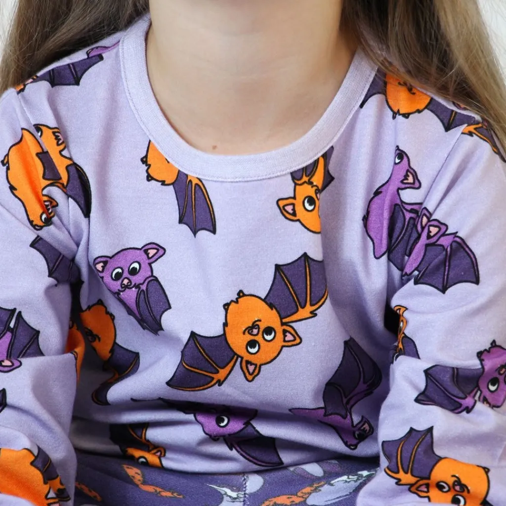 Online Long-sleeved top with bats Orchid Petal Barn Tröjor & Toppar