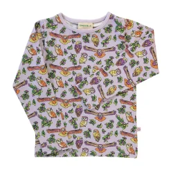 Discount Long-sleeved top with owls Orchid Petal Barn Tröjor & Toppar