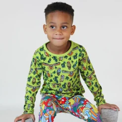 Long-sleeved top with owls Pear Green Barn Tröjor & Toppar