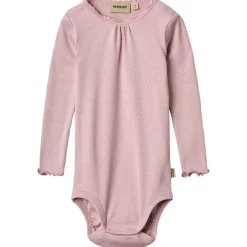 Lotta Ribbad Baby Body Lavender Mist Barn Bodys & Bodysuits