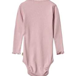 Lotta Ribbad Baby Body Lavender Mist Barn Bodys & Bodysuits