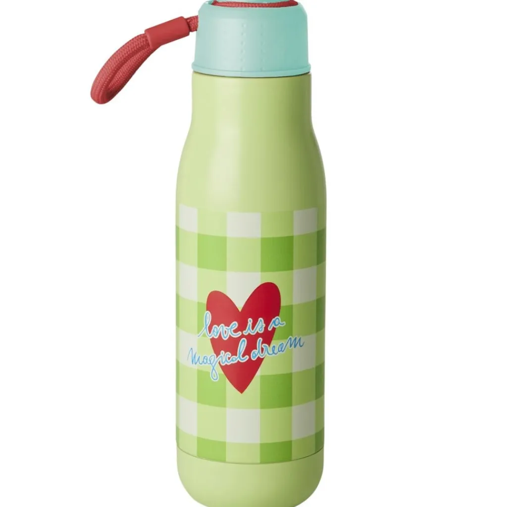 Outlet Love Therapy Cherry Mönstrad Flaska I Rostfritt Stål Grön Äta & Dricka