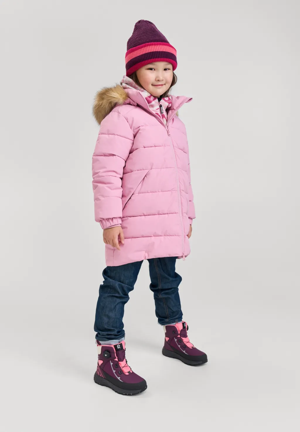 Luvia Vinterjacka Grey Pink Jackor & Kappor