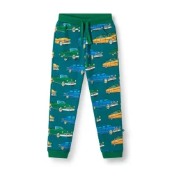 Online Macoun Mjukisbyxor Med Bilar Beige Petroleum Green Barn Byxor & Shorts